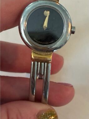 Movado Two-Tone Silver and Gold Ladies’ Museum Dial Bracelet Watch